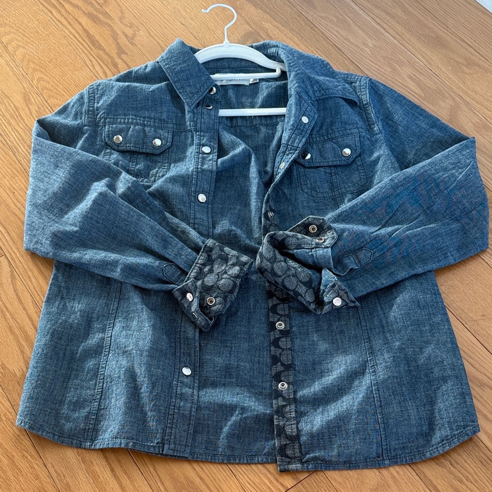Coach Blue Button Up Shirt